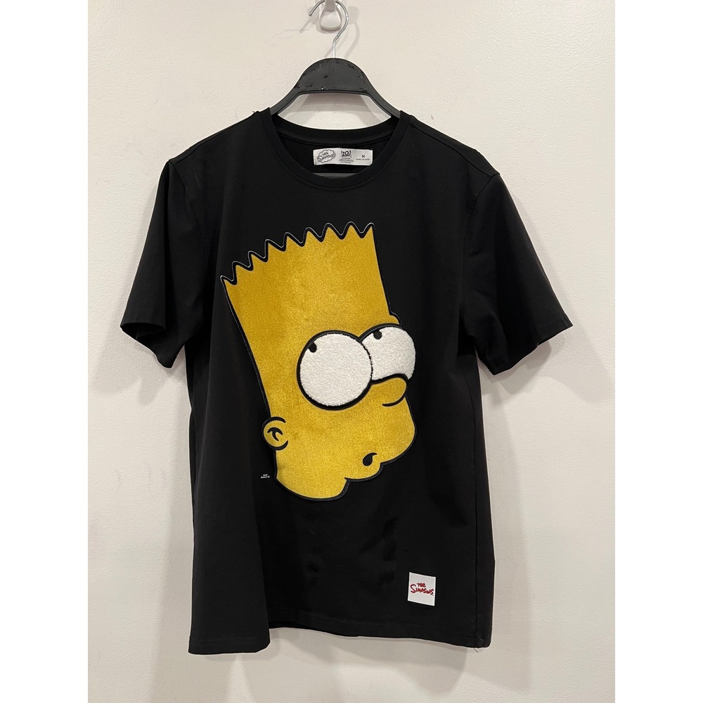 The Bart Simpsons T Shirt Unisex Medium Black Graphic Cotton Crew Neck Casual
